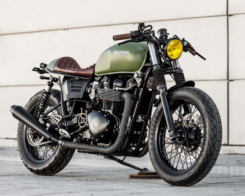 lady speed triumph custom motorcycle by macco motors