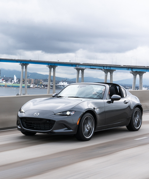 designboom test drives the new mazda MX-5 RF and CX-5 in san diego