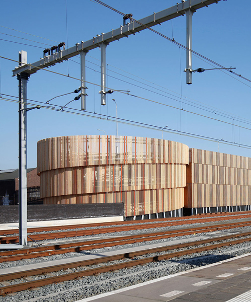 moederscheim moonen builds sculptural timber-clad parking garage in the netherlands