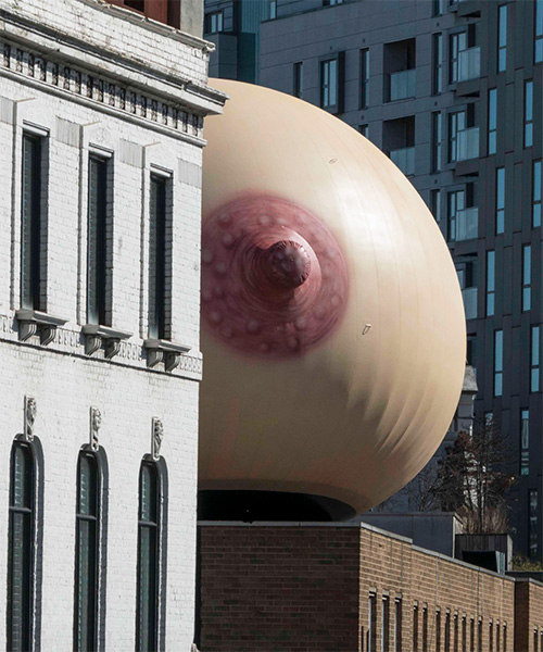 giant inflatable breast tops shoreditch building in pop-up campaign by mother london