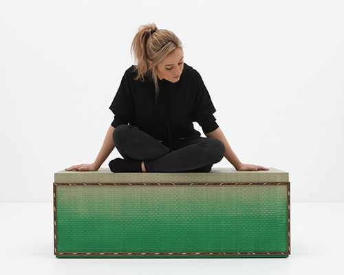 nada debs shapes color-gradient tatami tables with eastern flair