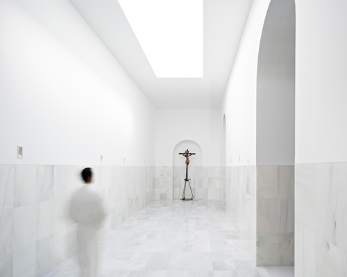 pablo millán's minimal chapel in seville is defined by radiant light and white surfaces