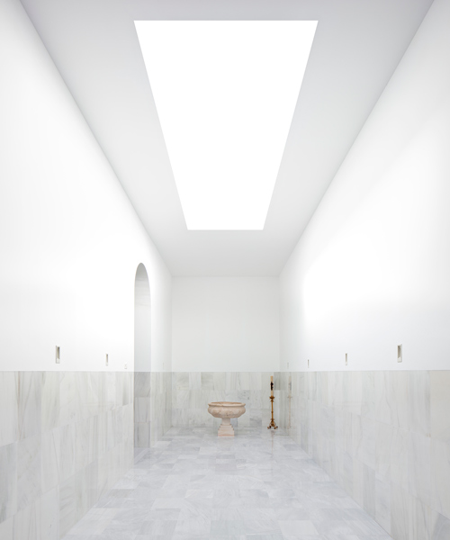 pablo millán's minimal chapel in seville is defined by radiant light and white surfaces