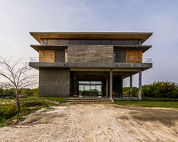 palinda kannangara casts concrete oculus guest house in sri lanka
