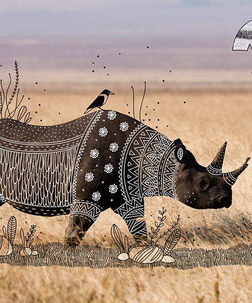 rohan sharad dahotre dresses animals with tribal doodles