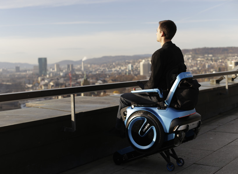 Special wheelchair gets users standing and climbing stairs