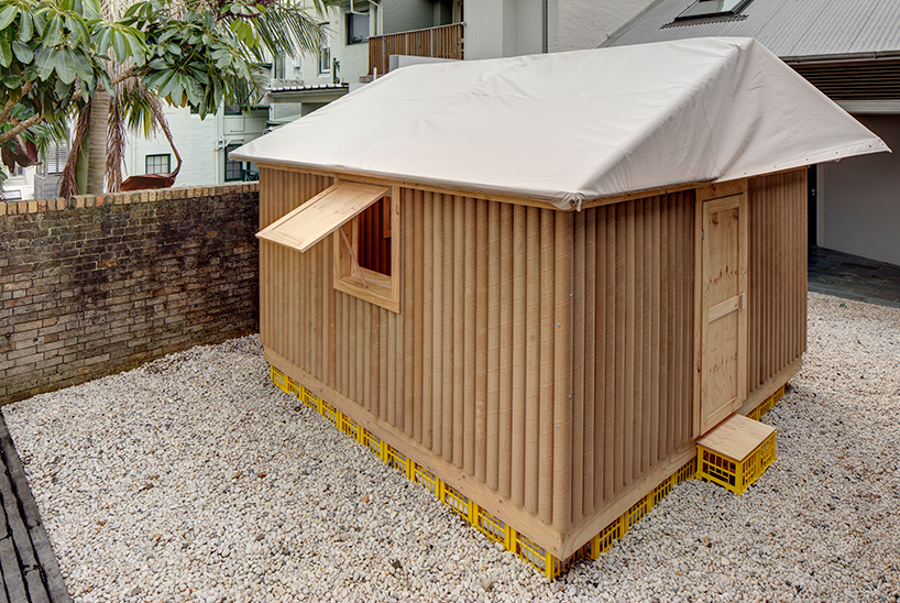 shigeru-ban-disaster-relief-shelters-installations-exhibition-SCAF-australia-designboom-02