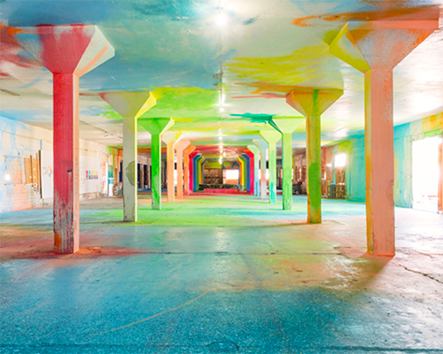 sofia maldonado's 'kalaña' envelops an abandoned tobacco factory in waves of color