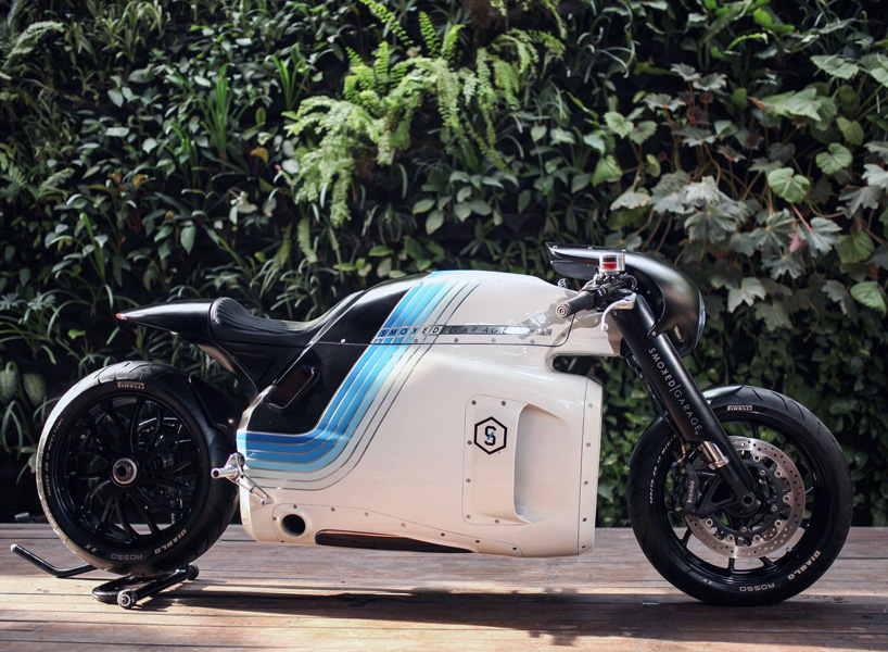 triumph ghost custom motorcycle smoked garage designboom