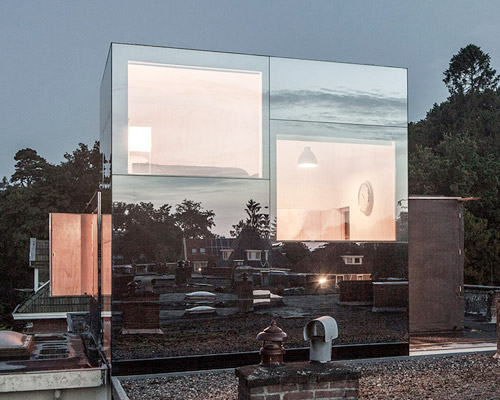 remco siebring's mirror mirror on a roof acts like a reflective tree house