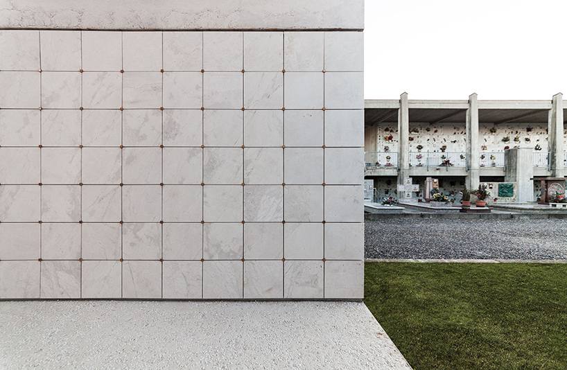 CN10 architects adds concrete and marble pavilion to a cemetery in northern italy