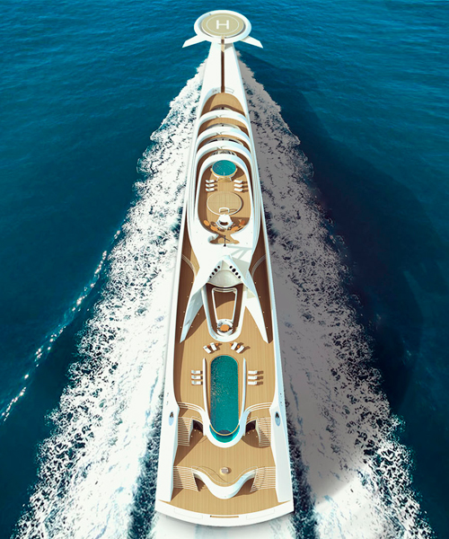HBD studios conceptualizes 190-meter l'amage superyacht