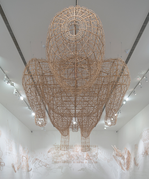 ai weiwei uses kite-making techniques to mount mythological figures at château la coste