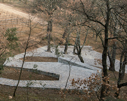ai weiwei paves château la coste vineyard with a sinuous stone path