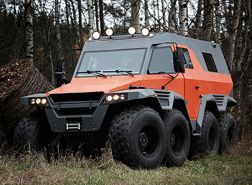 avtoros shaman 8x8 all-terrain vehicle designboom