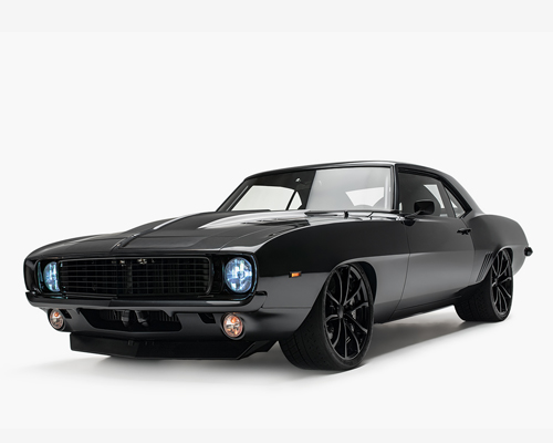the chevrolet camaro by timeless kustoms is a stealthy muscle car