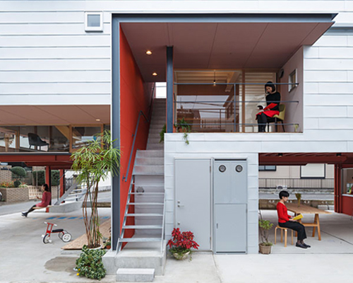 asymmetrical building complex by eureka + maru。architecture maximizes visual porosity