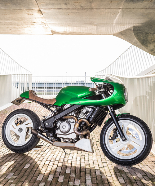 the honda NTV650 green goblin custom motorcycle by wimoto