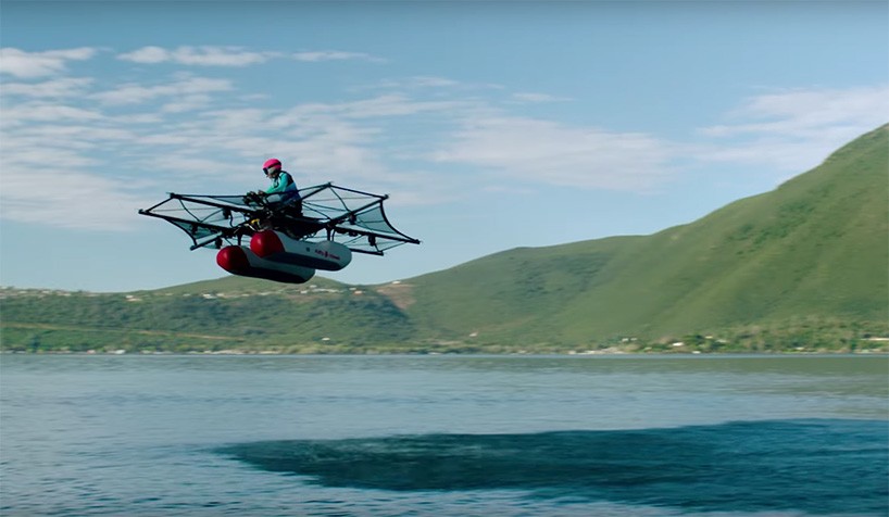 the kitty hawk flyer ultralight electric aircraft speeds over water for ...