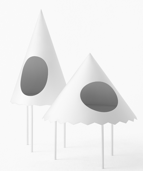 nendo's tent-shaped table collection for cappellini