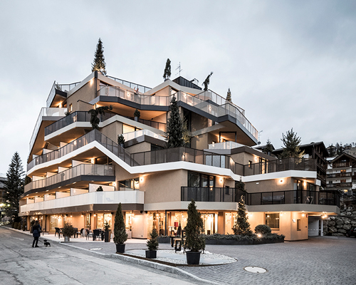 noa* mimics the snow-capped mountain line with hotel tofanA