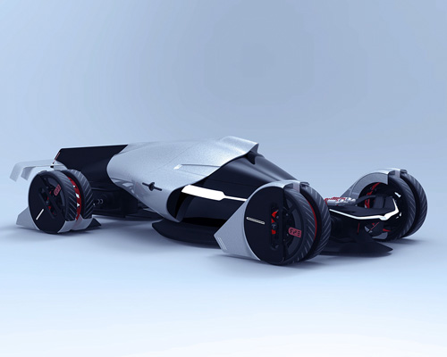 tesla t1 concept turns wind into energy to power round the track at full throttle