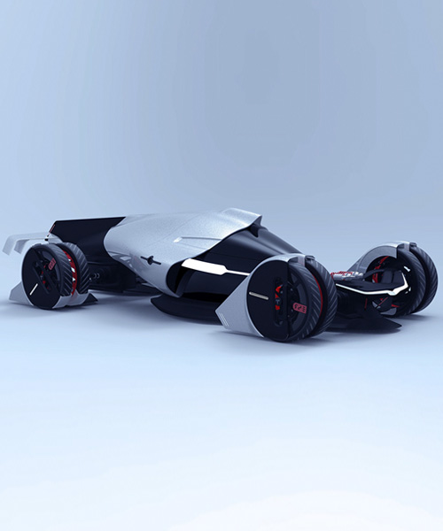 tesla t1 concept turns wind into energy to power round the track at full throttle