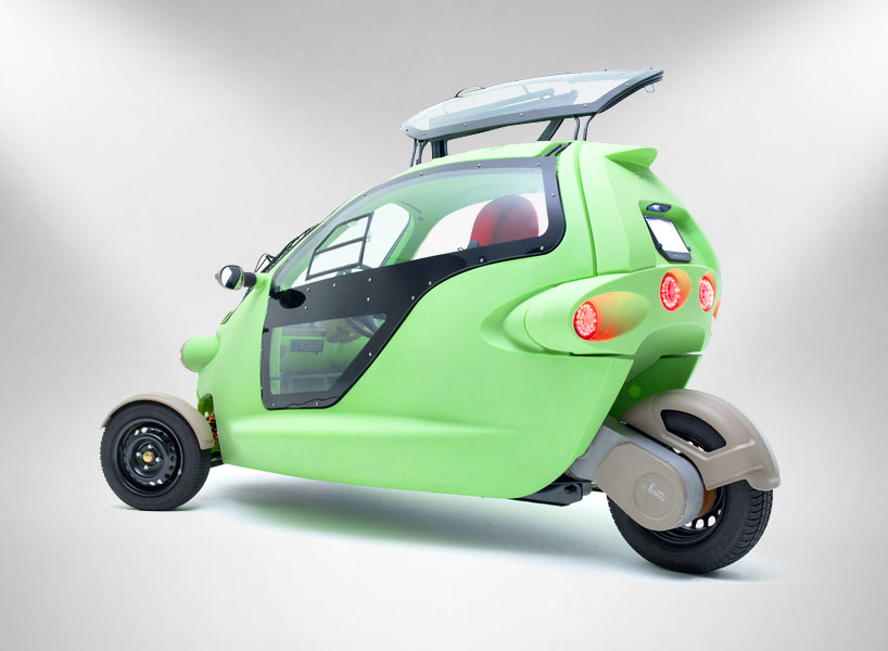 sam is a bugeyed threewheeled twoperson electric vehicle