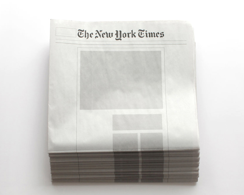 sideline's empty newspapers question information overload in today's world