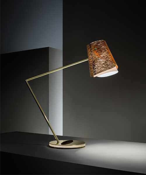 slamp and montblanc craft sensual and technology-rich writing lamp