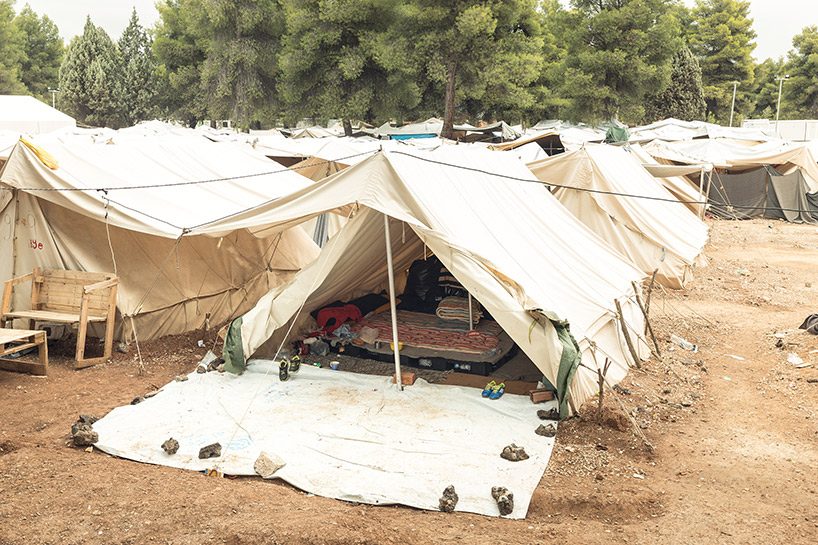 refugee camp tents