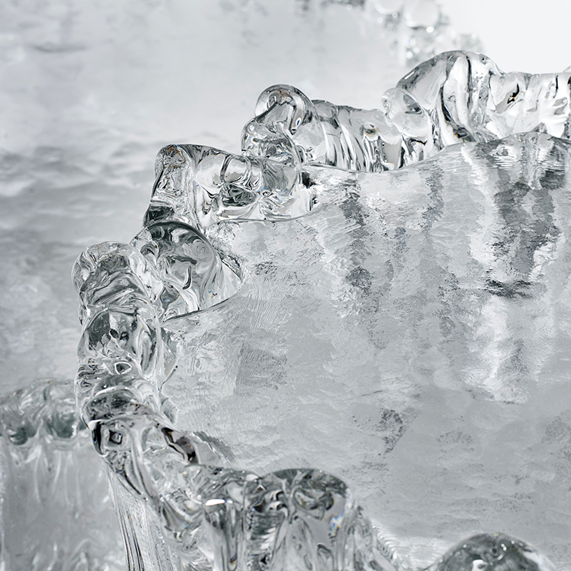 tokujin yoshioka fountain tables glas italia issey miyake milan design week designboom