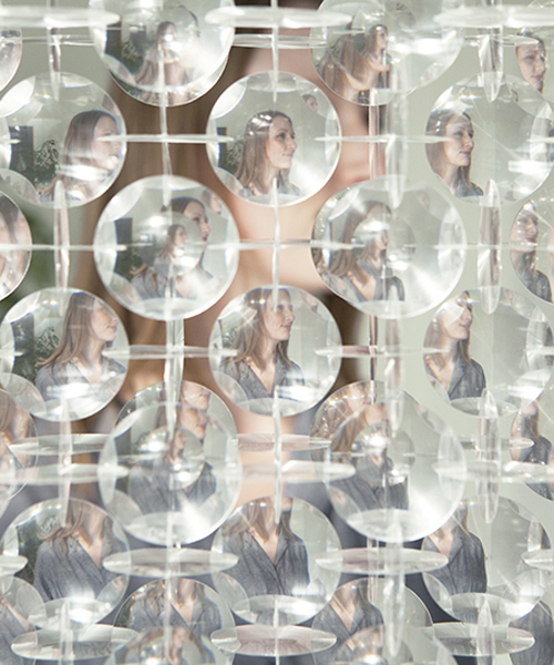 yuji okitsu combines an array of lenses into reflective 3D forms