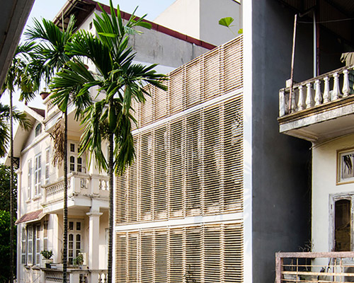 global architects realizes vertical four-storey vacation home in hanoi