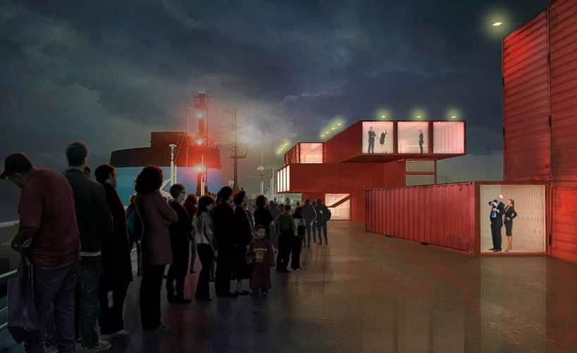 architects in rome builds temporary museum in tunisia using container units