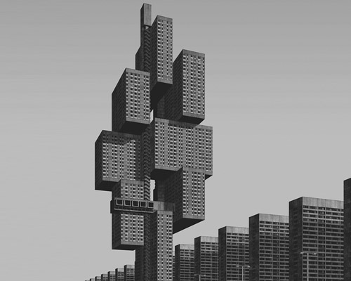 clemens gritl digitally explores urban utopias of the 20th century
