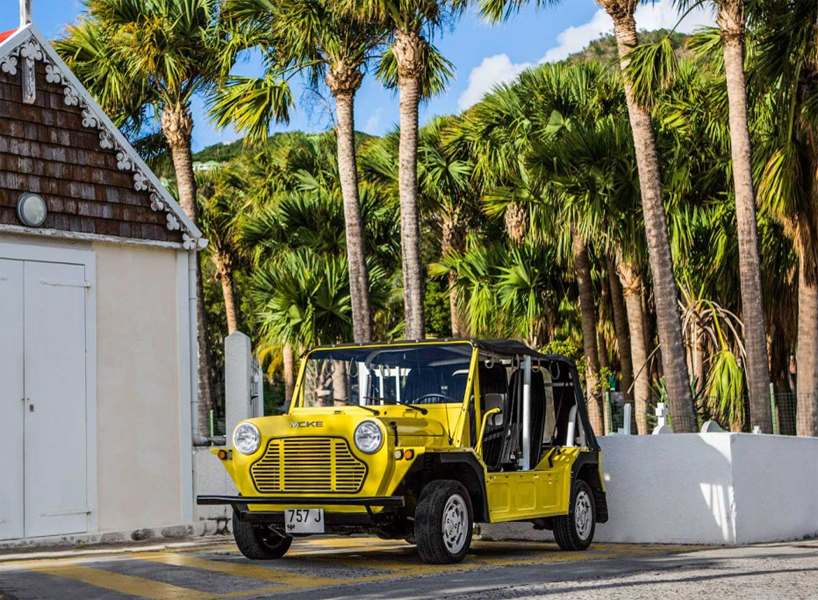 MOKE turns 1960's car into an electric beach buggy