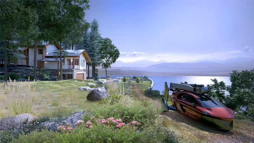 production model of the PAL-V liberty flying car takes off