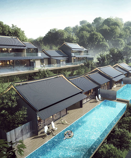 Aedas references traditional chinese architecture with plans for luxury resort and hotel