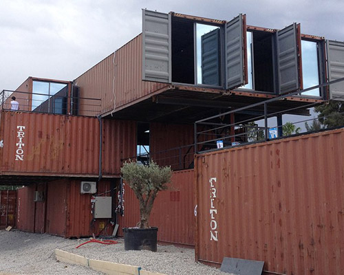 architects in rome builds temporary museum in tunisia using container units