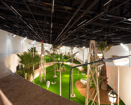 carlos garaicoa creates an urban garden within the MAAT museum in lisbon