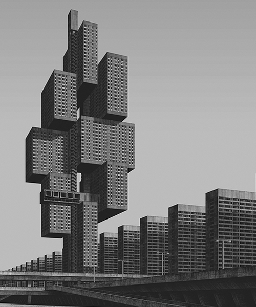 clemens gritl digitally explores urban utopias of the 20th century