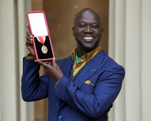 david adjaye receives knighthood on behalf of HM queen elizabeth II