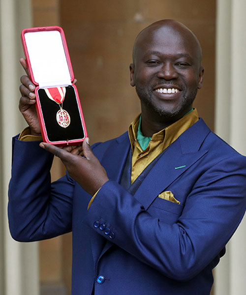 david adjaye receives knighthood on behalf of HM queen elizabeth II