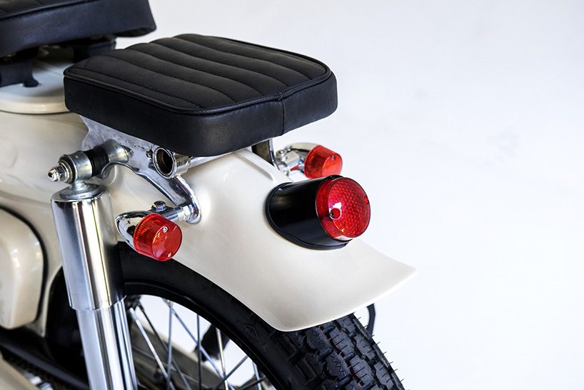 the deus sea sider custom bike is 70's super cub for surfers