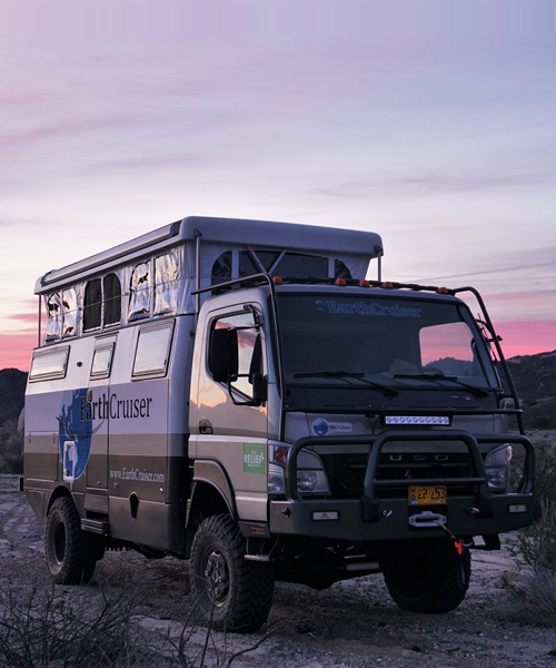 earthcruiser's EXP expedition vehicle grows at the push of a button