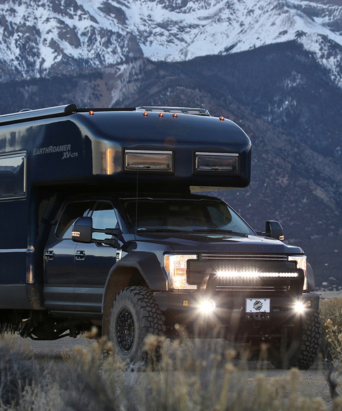 the ford earth roamer XV-LTS camper makes off-the-grid living a reality