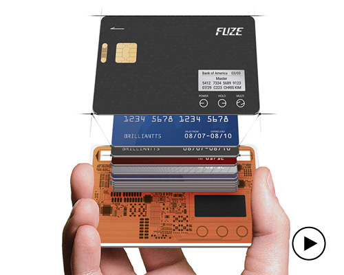 the fuze card slims down your whole wallet into one nifty smartcard