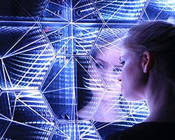 gabriel pulecio transforms light and space into infinity