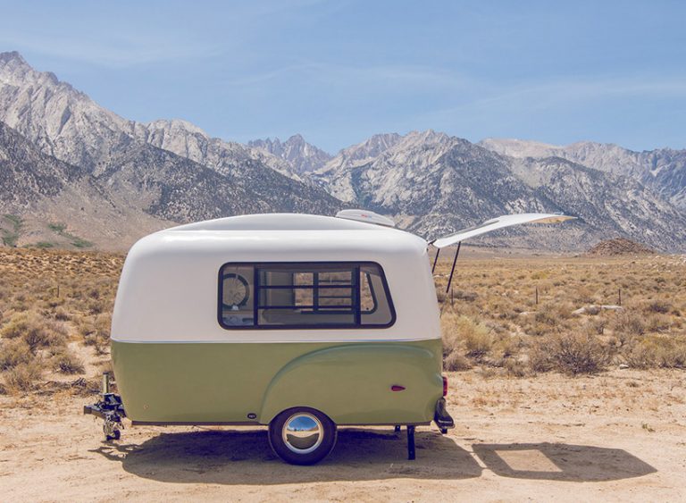 happier camper is a VW minibus-inspired trailer with a modular interior